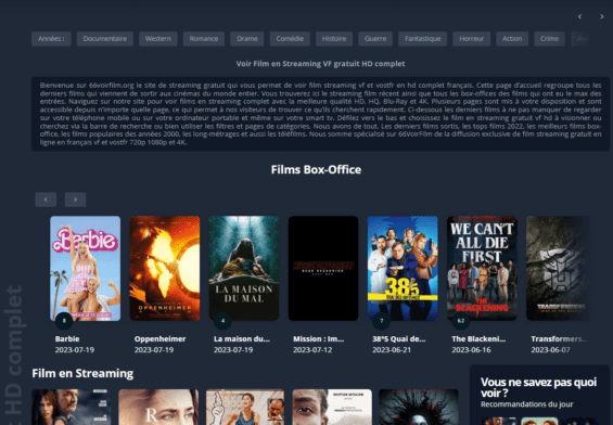 66VoirFilm.org – Streaming Films complet VF gratuit HD